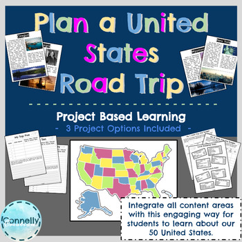 Preview of Project Based Learning: Plan a United States Road Trip