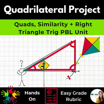 Preview of Quadrilateral Project Based Learning - Let's go Fly a Kite! Geometry Project