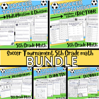 Preview of Project Based Learning Real World Math: Soccer Tournament BUNDLE