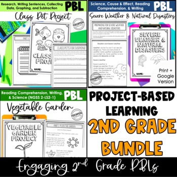Preview of Project-Based Learning for 2nd Grade Bundle: Science, Math, and ELA Projects