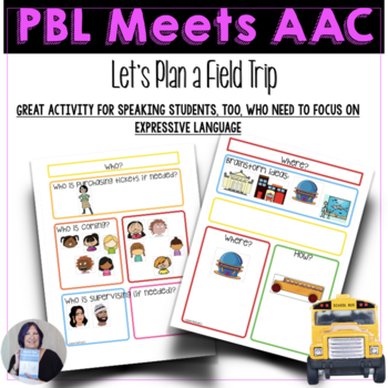 Preview of AAC Conversations | Plan a Field Trip Speech Therapy Activity Templates