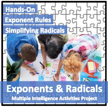 Preview of Exponents & Radicals Activities Project - Project Based Learning (PBL) with Math