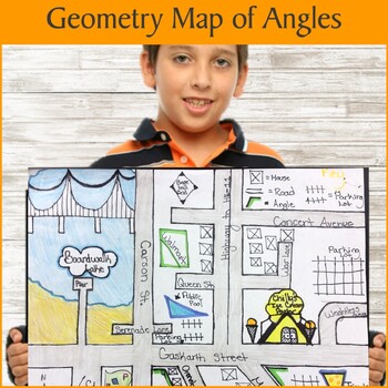 Preview of Geometry Map of Angles, Triangles, Parallel & Perpendicular Lines Project