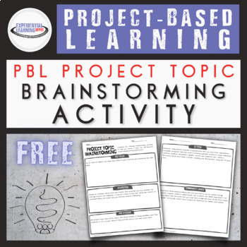 Preview of Project-Based Learning Activity Topic Brainstorming  {Printable and Digital}