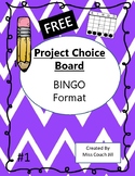Project Choice Board - BINGO Format -- FREEBIE --- Distanc