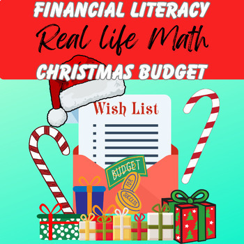 Preview of Project Christmas Budget and Shopping - Financial Literacy - No Prep Project