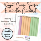 Project Coach Teacher Evaluation Checklist Google Sheets