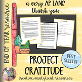 End of Year: Project Gratitude - Final AP Lang Writing DIS