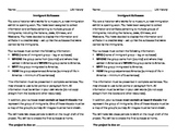 Project - Immigrant Suitcases and Rubric