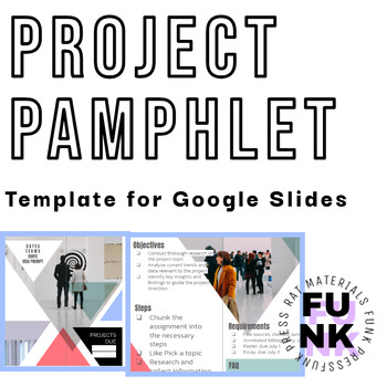 Preview of Project Pamphlet: Creative Assignment Sheet for Engaging Student Projects