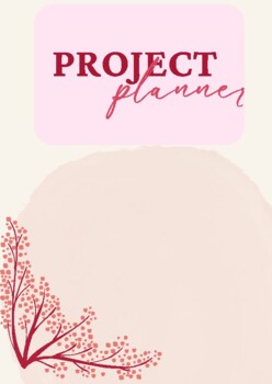 Preview of Printable Project Planner - 4 Weeks