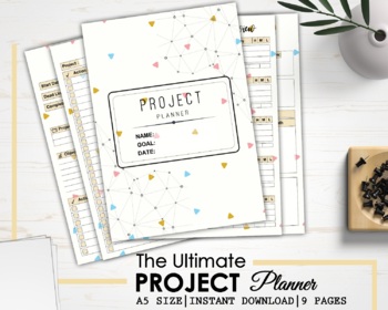 Preview of Project Planner Printable, Productivity Management Tracker