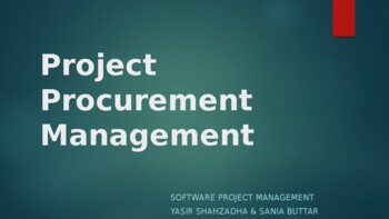 Project Procurement Management by Learn To Be The Best | TPT