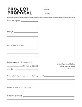 Preview of Project Proposal Form
