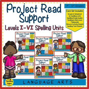Preview of Project Read Support: Levels I-VI Spelling Units, Flashcards, & Activities