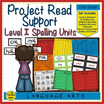Preview of Project Read Support: Level I Spelling Units, Flashcards, & Activity Sheets