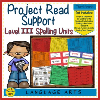 Preview of Project Read Support: Level III Spelling Units, Flashcards, & Activity Sheets