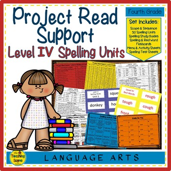 Preview of Project Read Support: Level IV Spelling Units, Flashcards, & Activity Sheets