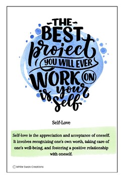 Preview of Project Self love - Promote self Reflection,Self love,self awareness