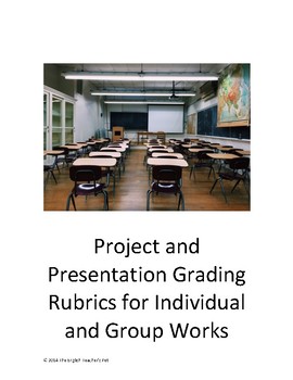 Preview of Project and Presentation Grading Rubrics for Individual and Group Work