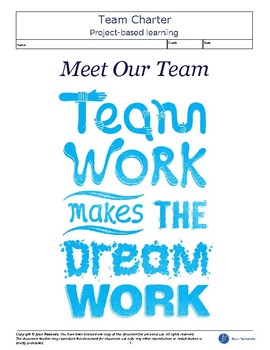 Preview of Project-based Learning: Team Charter - Meet the Team