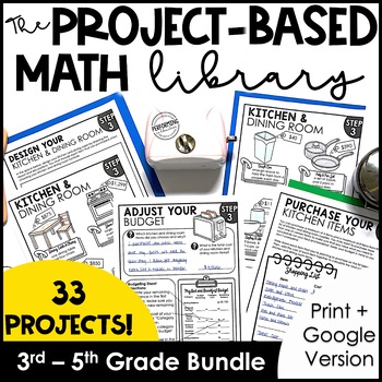 Preview of Project-based Math Library 3rd-5th Grade Bundle | Math PBL