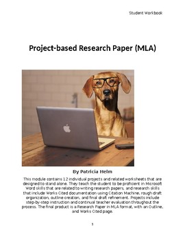 Preview of Project-based  (Self Paced) Research Paper Student Workbook