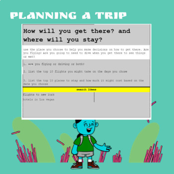 Preview of Project: planning a trip