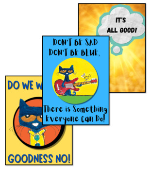 Preview of Projectable Pete the Cat Motivational Posters