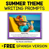 Digital Summer Writing Prompts + FREE Spanish