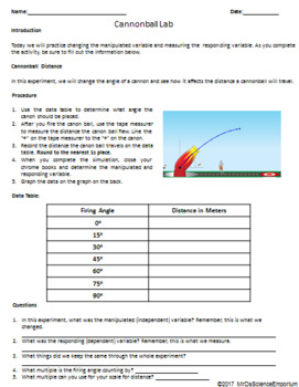 Phet Simulation Projectile Motion Worksheet Answer Key ...