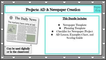 Preview of Projects: AD & Newspaper Creations