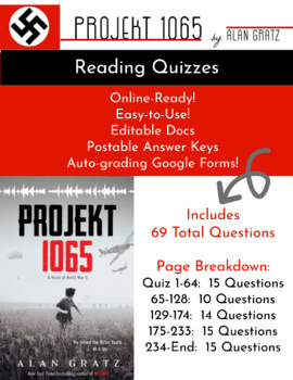 Preview of Projekt 1065 by Alan Gratz Chapter Quizzes / Online-Ready! / Docs & Forms!