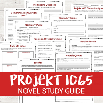 Preview of Projekt 1065 by Alan Gratz Novel Study