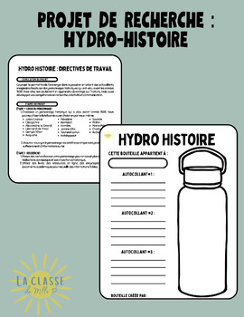 Preview of Projet - Études sociales - Hydro Histoire