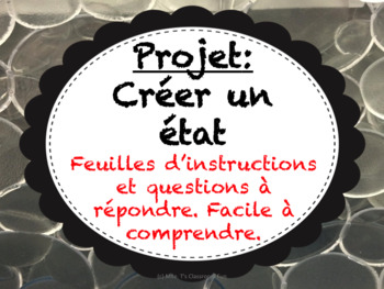 Preview of Projet Final - Créer un état - Études Sociales (Distance Learning)