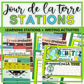 Preview of French Earth Day Stations Activity - Jour de la Terre - Intermediate French