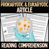 Prokaryotic Eukaryotic Cells Reading Passage Comprehension