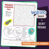 Prokaryotic & Eukaryotic Cell Word Search Venn Diagram Puz