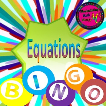 Preview of Promethean ActivInspire Solving Equations Bingo review game