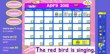Preview of Promethean April 2015 Interactive Calendar