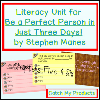 Preview of Be A Perfect Person in Just Three Days! Ch. 5 & 6 (Promethean Board)