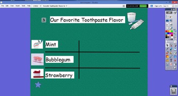 Preview of Promethean Board Flipchart Favorite Toothpaste Flavor Graph