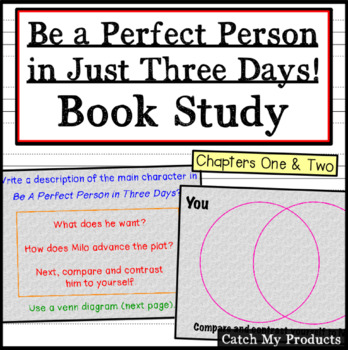 Preview of Be A Perfect Person in Just Three Days! Ch. 1 & 2 (Promethean Board)