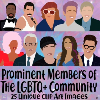 Preview of Prominent Members of the LGBTQ Community Clip Art Set