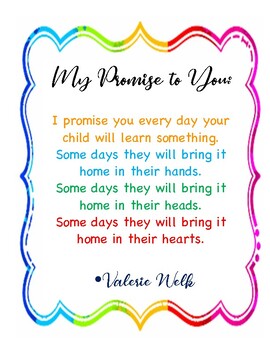 Promise to You Sign by Tiny Human Tamer | TPT