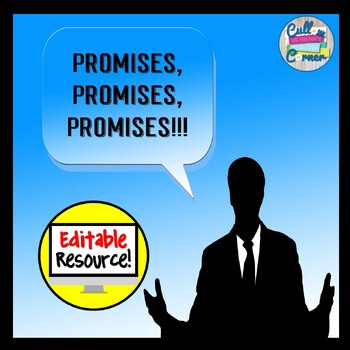 Preview of Campaign Election Promises - editable