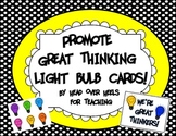 Promote Great Thinking Light Bulb Cards