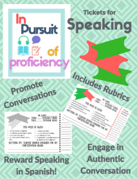 Preview of Promote Speaking : Speaking Ticket System plus Rubrics