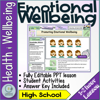 Preview of Promoting Social Emotional Learning & Wellbeing - SEL Lesson